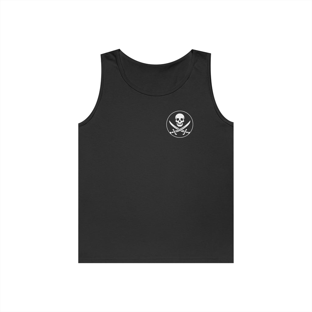 "Dead Men at the Helm" Pirate Skeleton Tank Top - Skull & Crossed Cutlasses
