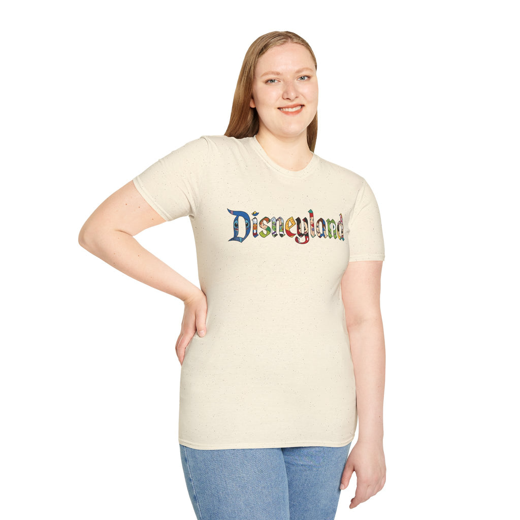 Disneyland Characters T-Shirt — Classic Disney Letter Art