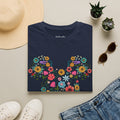Mouse-Head Floral T-Shirt — Springtime Flower Silhouette