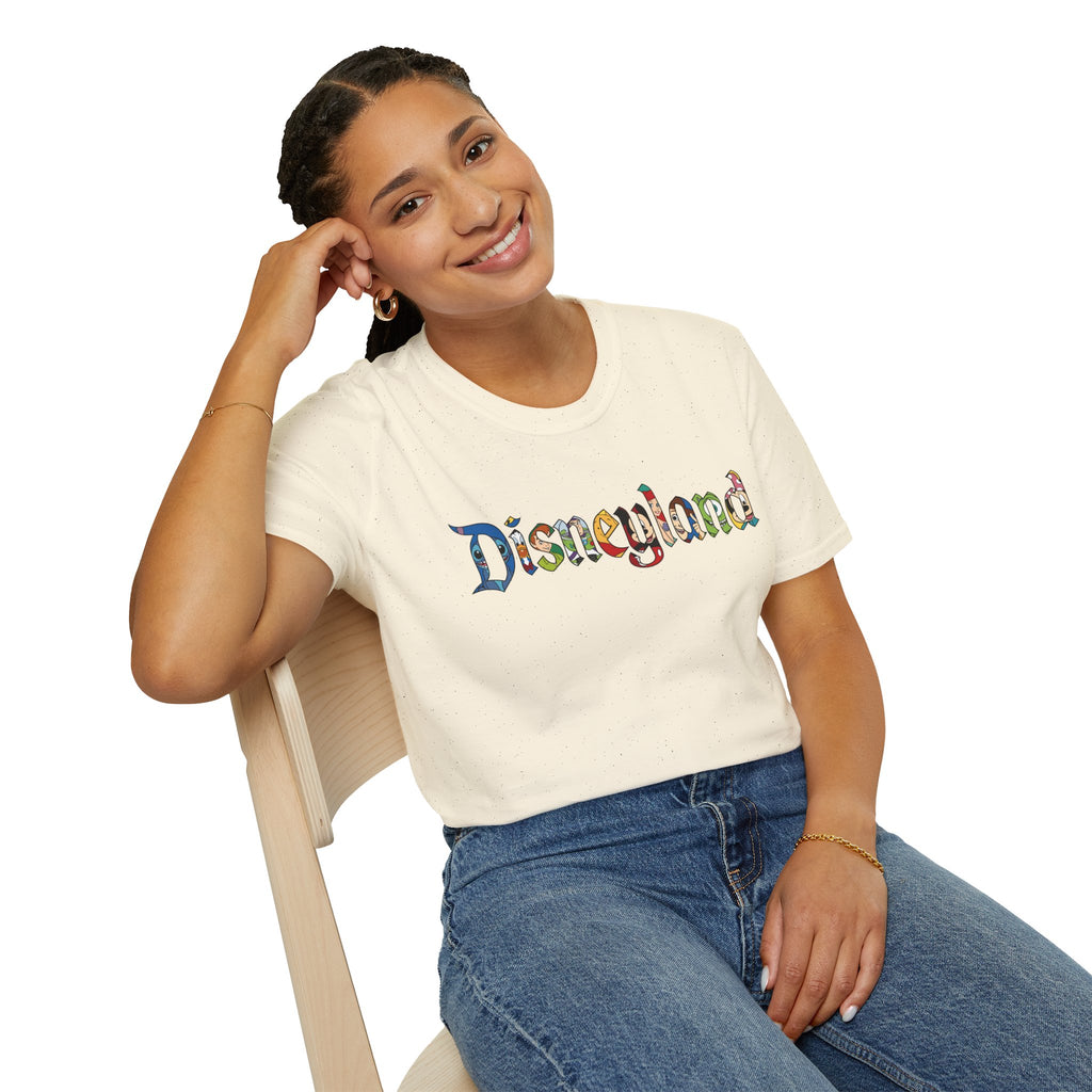 Disneyland Characters T-Shirt — Classic Disney Letter Art