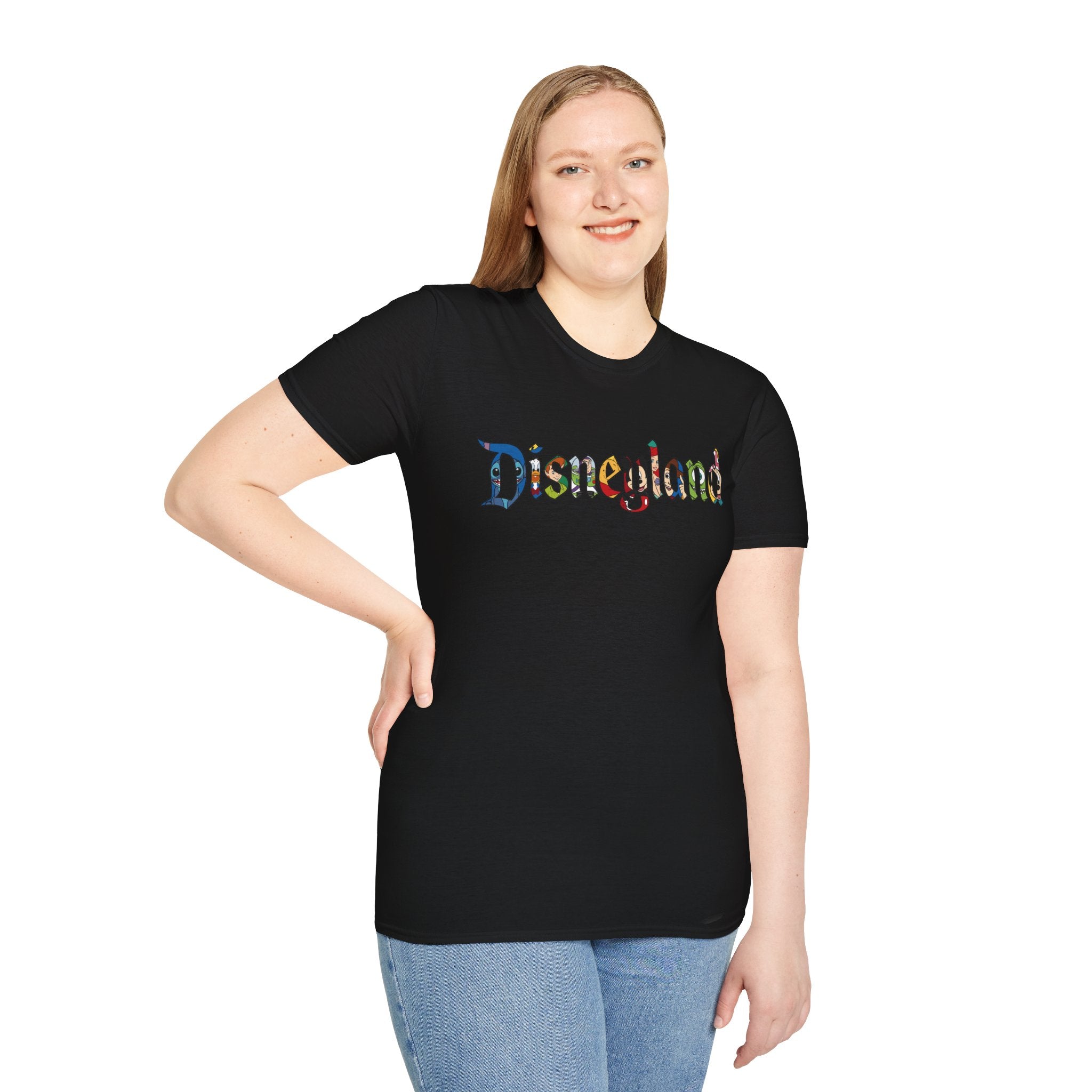 Disneyland Characters T-Shirt — Classic Disney Letter Art