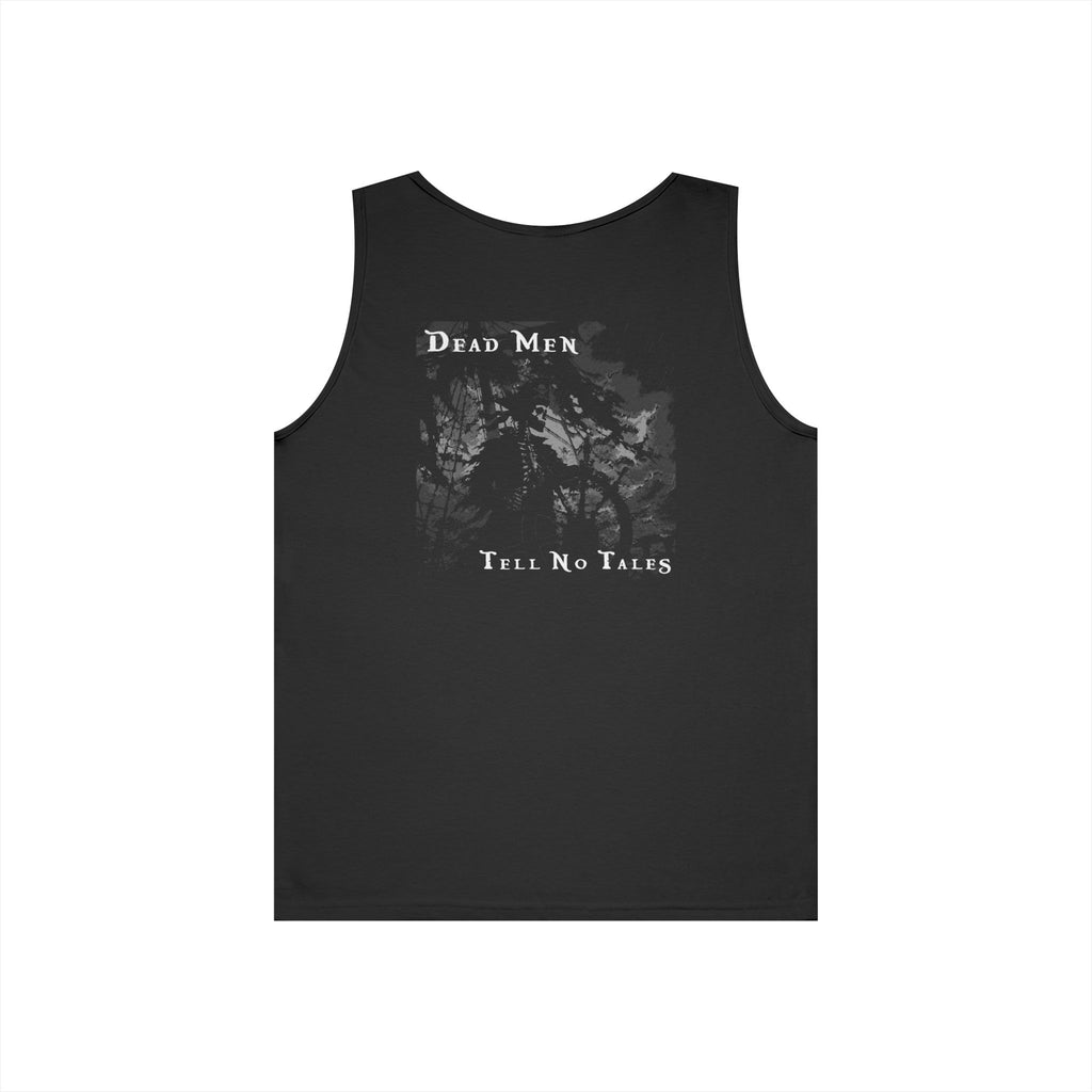 "Dead Men at the Helm" Pirate Skeleton Tank Top - Skull & Crossed Cutlasses